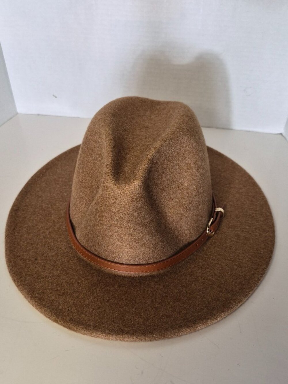 Marcus Adler The Eve Panama Camel Wool Fedora Classic Boho Outdoor Western Hat